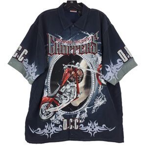 ORANGE COUNTY CHOPPERS Shirt Adult XXL Black Motorcycle Biker OCC Spell Out